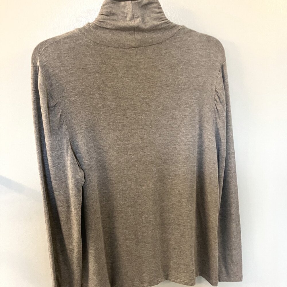 Apt 9 Essential Petite Long Sleeve Moch Turtleneck Gray Lightweight PXL - Picture 7 of 7